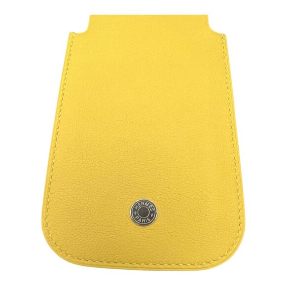 Hermes Swift Chevre Calfskin Lemon Yellow Credit Card Drivers License Wallet - Picture 8 of 10